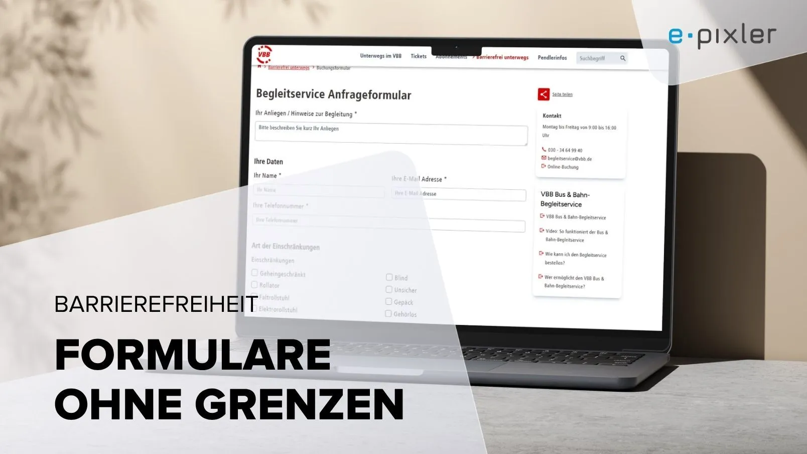 Formulare barrierefrei gestalten