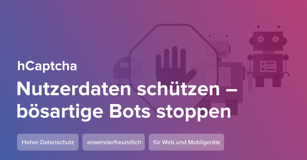 hcaptcha - Nutzerdaten schützen