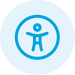 accessibility icon e-pixler blue