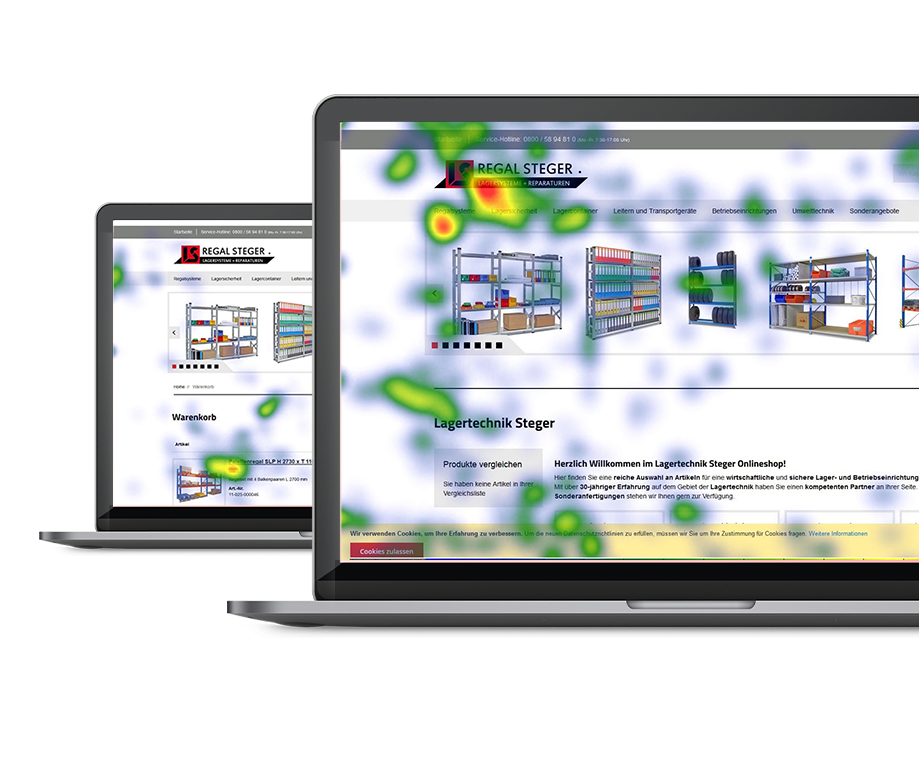 Foto zu Referenz Usability-Test zur Steigerung der Conversation Rate Regal Steger