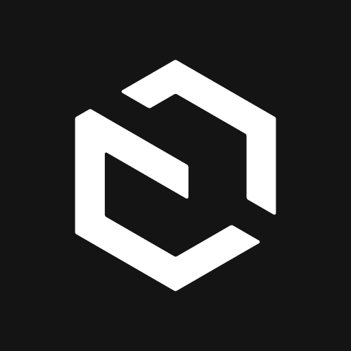 Logo Payload: Ein weißer Quader auf schwarzem Grund. Die Linien sind nicht durchgängig.