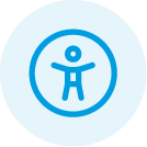 accessibility icon e-pixler blue